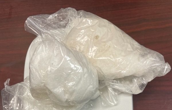 Methamphetamine ready for sale shown on police scale. Photo/Peachtree City Police Department.