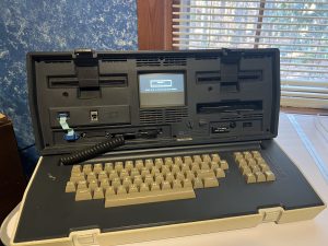 The Osborne 1 portable computer. Originally released in 1981, this picture was taken in 2024. The computer still works! Photo/Joe Domaleski
