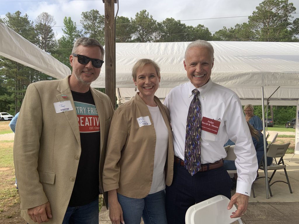 Joe and Mary Catherine Domaleski with Judge David "DR" Moore. DR was my first client 21 years ago. Thanks for believing in us. Photo/Joe Domaleski