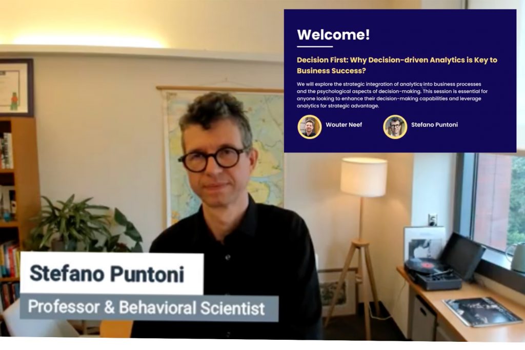Webinar about Decision-Driven Analytics with Dr. Stefano Puntoni, Professor of Marketing at the Wharton School of Business, held on 5/16/24. Photo/Joe Domaleski