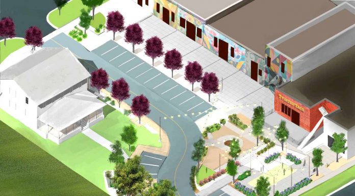 Fayetteville's rendering of the alley widening in downtown. Graphic/Fayetteville website.