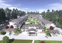 Rendering of proposed 175-apartment complex adjacent to Crown Plaza Conference Center at 201 Aberdeen Parkway in Peachtree City. Graphic/Peachtree City Planning Commission.