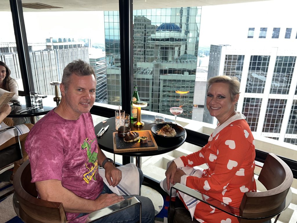 Celebrating our 30th Wedding Anniversary during Dragon Con with a dinner at the iconic Polaris Restaurant and Lounge high atop the Hyatt Regency Atlanta. Photo/Joe Domaleski