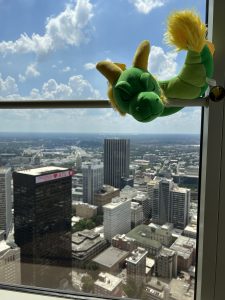 The view looking south from our Dragon Con hotel room on the 65th floor of the Westin Peachtree Plaza. Photo/Joe Domaleski